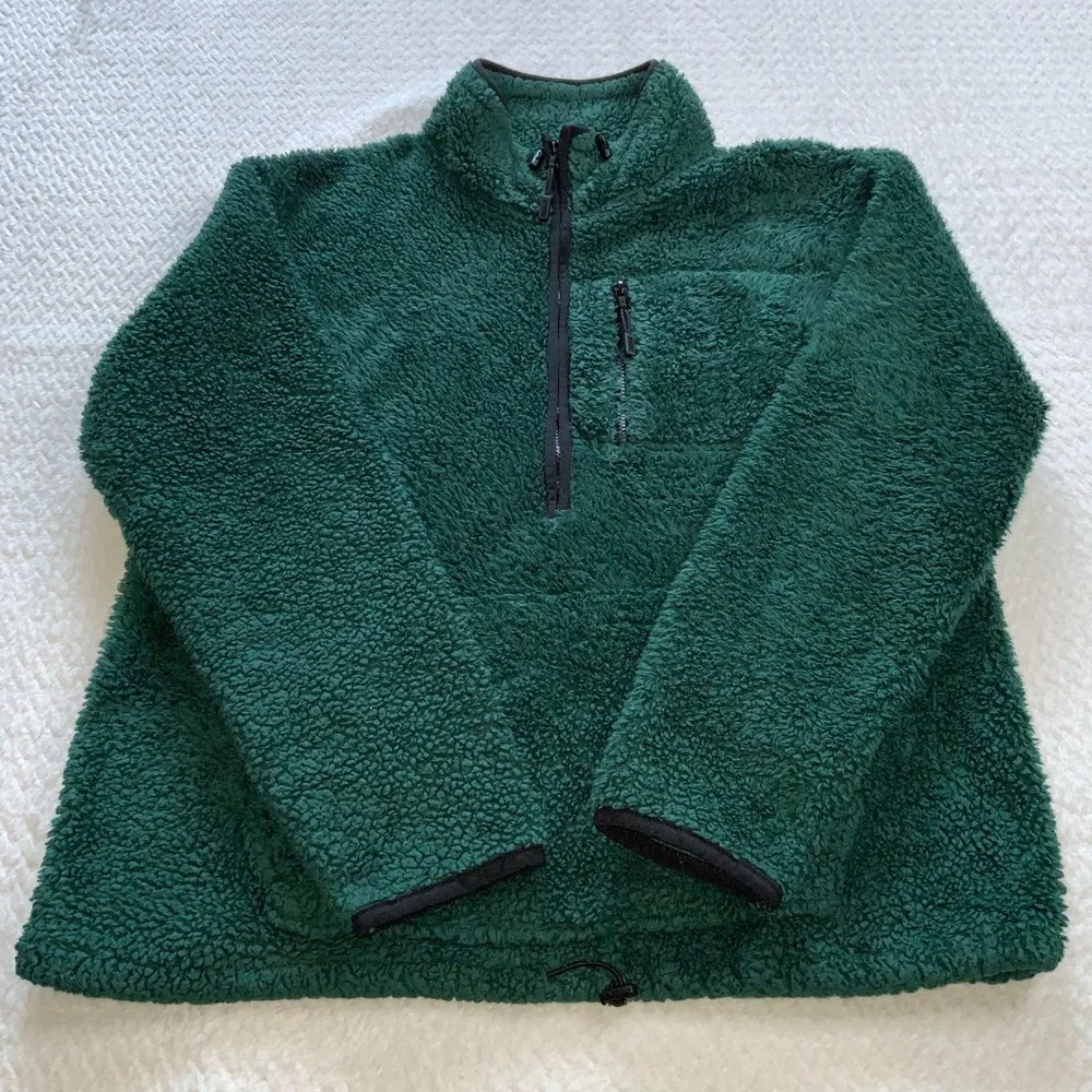 Victoria's Secret Pink Sharpa Faux Fur Quarter Zip Sweatshirt